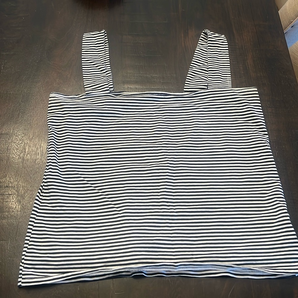 Loft Navy and White striped Tank top